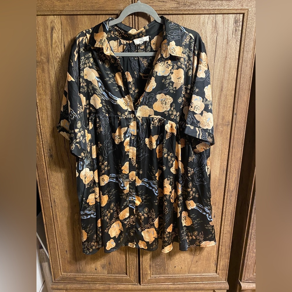 Silk floral dress